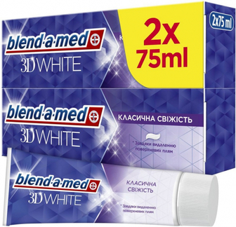 Зубна паста Blend-A-Med 3D White Classic Fresh 2*75мл