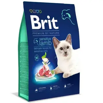 Сухий корм для котів Brit Premium by Nature Sensitive 8 кг - ягня