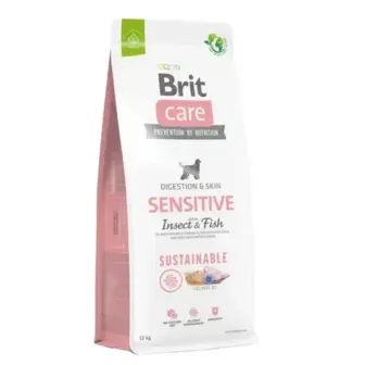 Cухий корм для собак Brit Care Sustainable Sensitive 12 кг - риба та комахи