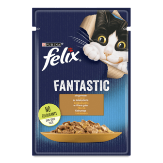 Корм для котів Felix Fantastic з індичкою в желе 85г