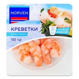 Креветки Norven варені чищені 100г