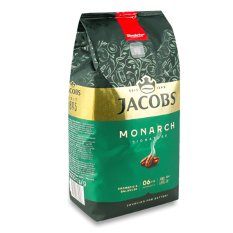 Кава зернова Jacobs Monarch смажена 1000г