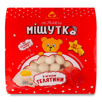 Пельмені Три ведмеді Мішутка з телятиною та вершками 400г