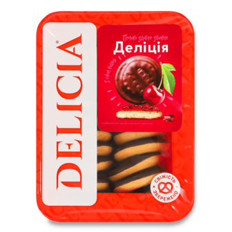 Печиво Delicia зі смаком вишні здобне 0,3кг