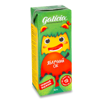 Сік Galicia яблучний неосвітлений 0,2л