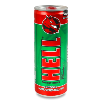 Напій енергетичний Hell Strong Watermelon безалкогольний з/б 0,25л