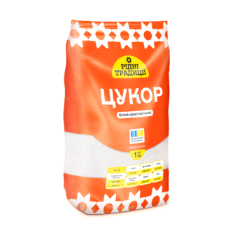 Цукор Рідні традиції білий кристалічний 1кг