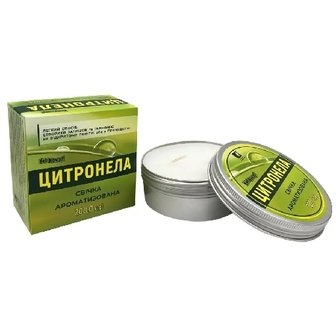 КИШ-КОМАР свічка ароматизована Цитронела 200г 1шт