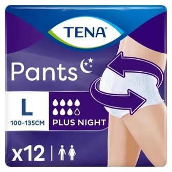 ТЕНА труси-підгуз.д/дорос. PANTS PLUS NIGHT LARGE (100-135см)№12