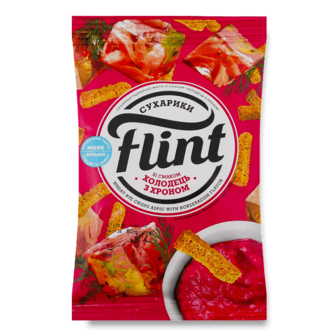 Сухарики Flint пшенично-житні зі смаком холодцю з хроном 60г