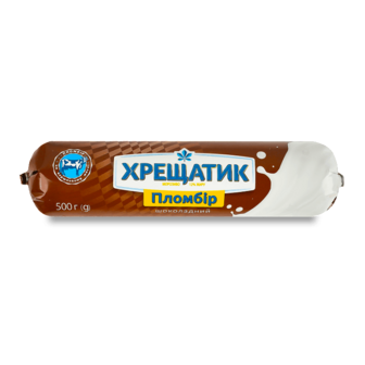 Морозиво «Хладик» «Хрещатик» пломбір шоколадний 500г