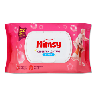 Серветки вологі Mimsy дитячі 132шт