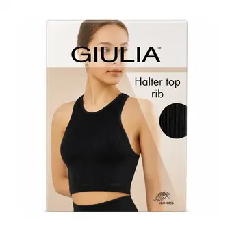 Топ жіночий Giulia S-M Helter top rib чорний