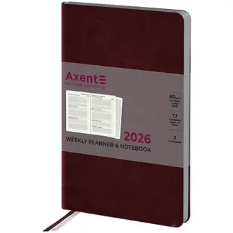 Щотижневик датований 2026 Axent Partner City Soft 125х195 коричневий 8521-26-05-A