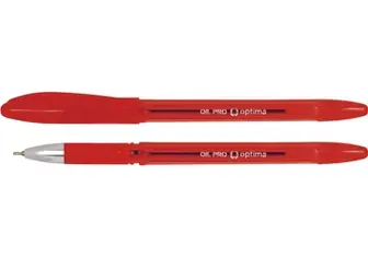 Ручка масляна Optima O15616-03 червона