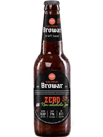 Безалкогольне пиво Зеро, Волинський Бровар / Zero, Volynski Browar, 0.35л
