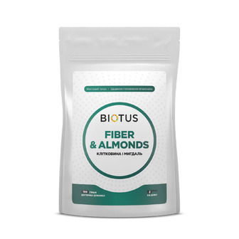 Клітковина і мигдаль, Fiber & Almonds, Biotus, 150 г