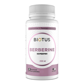 Берберін, Berberine, Biotus, 60 капсул