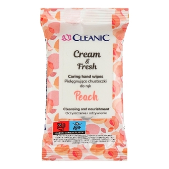 КЛІНІК Серветки вологі Cream&Fresh Персик 15шт