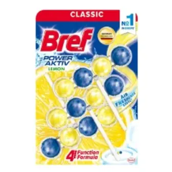 BREF Засіб д/унітазу Сила Актив Лимонна свіжість 3х50г