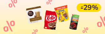 До -29% на продукти і напої Nuts, Nescafe, Starbucks, Світоч, Торчин та інші