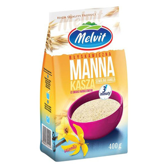 Крупа манна швидкого приготування зі смаком ванілі Melvit 400 г