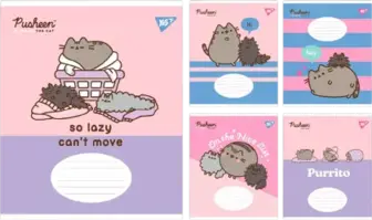 Зошит Yes! Pusheen The Cat учнівський шкільний А5 клітинка 18 аркушів