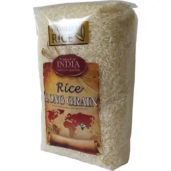 Рис World's Rice Long Grain New India 1 кг