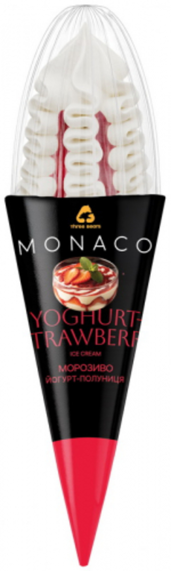 Морозиво Три ведмеді Monaco Yoghurt Strawberry 150г