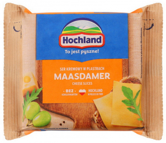 Сир плавлений Hochland Maasdamer скибочками 130г