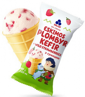 Морозиво Рудь Ескімос з суницею 80г