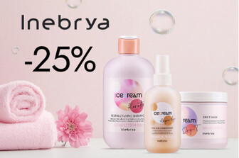 INEBRYA: Знижка 25% при покупці 2-х одиниць у чеку. Зверніть увагу: знижка  Не відображається у кошику автоматично. Менеджер перерахує суму замовлення вручну під час підтвердження.