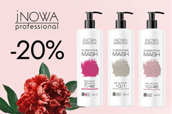 jNOWA Professional: Знижка 20% на маски, що тонують.