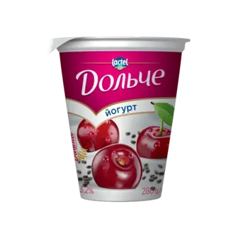 Йогурт Дольче Вишня-чіа 3,2% стакан 280г