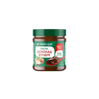 Паста Green Leaf шоколадно-фундучна з підсолоджувачем 200г