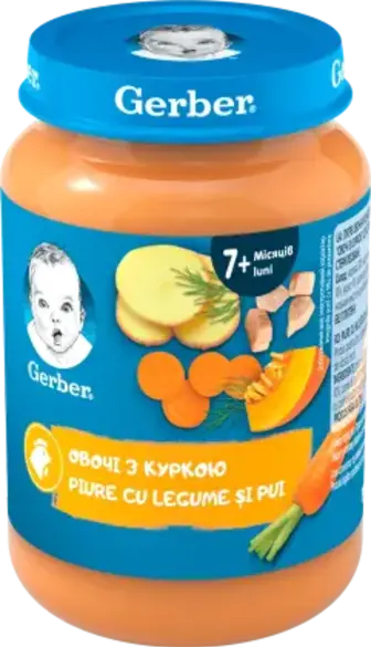 Пюре Gerber Овочі з куркою 190 г
