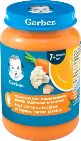 Суп-пюре Gerber Овочевий суп з індичкою 190 г