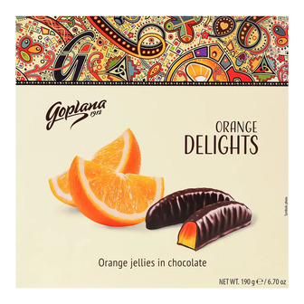 Мармелад жувальний Goplana Delights апельсин в шоколаді 190 г