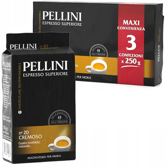 Кава Pellini Cremoso Moka смажена мелена у вакуумній упаковці 250 г