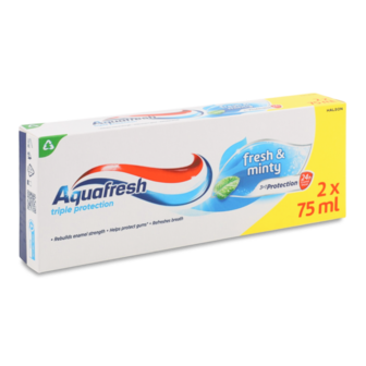 Паста зубна Освіжаюча-м’ятна 2*75мл Aquafresh