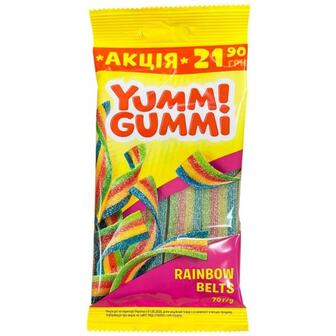 Цукерки желейні Roshen Yummi Gummi "Sour Belts", 70 г АКЦІЯ