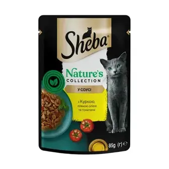 Вологий корм для котів Sheba Nature's Collection 85 г - курка, томати та лляна олія