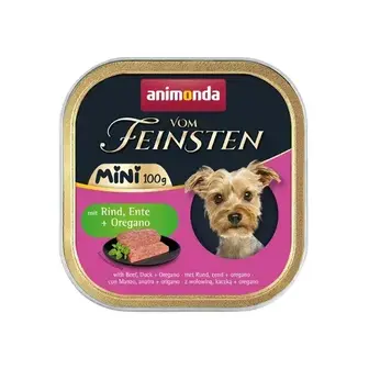 Вологий корм для собак Animonda Vom Feinsten Adult Mini 100 г - яловичина, качка та орегано