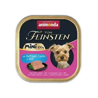 Вологий корм для собак Animonda Vom Feinsten Adult Mini 100 г - птиця та лосось