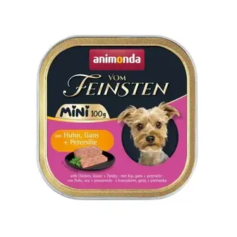 Вологий корм для собак Animonda Vom Feinsten Adult Mini 100 г - курка, гуска та петрушка