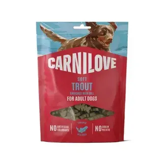 Ласощі для собак Carnilove Soft Snack Adult 200 г - форель та кріп