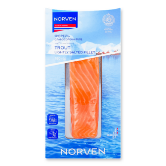 Форель Norven слабосолена філе шматок 180г