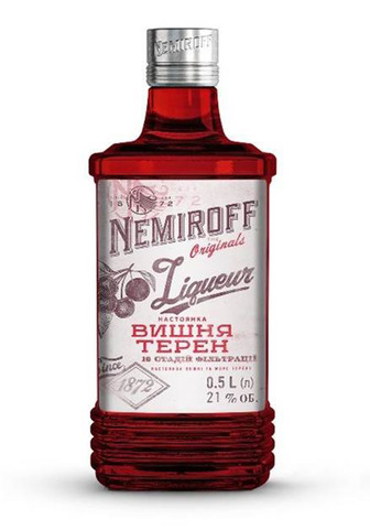 Настоянка Nemiroff Вишня Терен штоф Оригінал 0,5л 21%