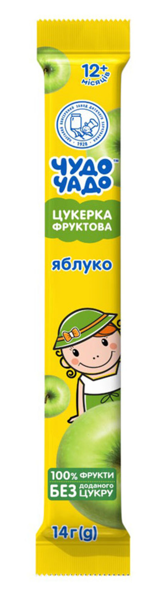 Цукерка фруктова дитяча яблуко Чудо-Чадо FP 14г