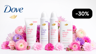 -30% на засоби для догляду за тілом Dove 